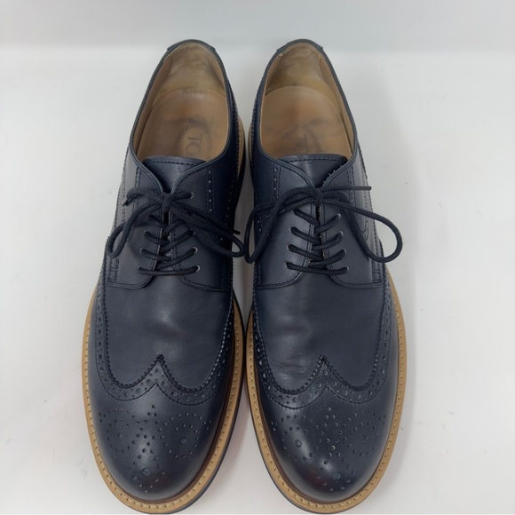 Tod’s Leather Oxford Lace Up Shoes Black - Picture 5 of 13